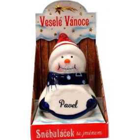 Nekupto Snowman named Pavel Christmas decoration size 8 cm