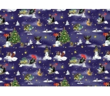 Nekupto Gift wrapping paper 70 x 200 cm Christmas Mole dark blue 1 roll