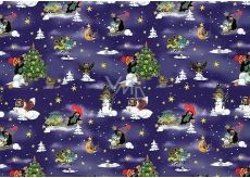 Nekupto Gift wrapping paper 70 x 200 cm Christmas Mole dark blue 1 roll