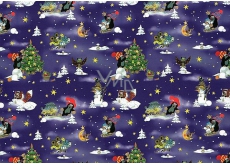 Nekupto Gift wrapping paper 70 x 200 cm Christmas Mole dark blue 1 roll