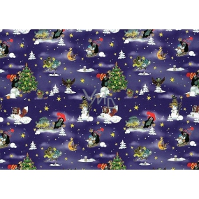 Nekupto Gift wrapping paper 70 x 200 cm Christmas Mole dark blue 1 roll
