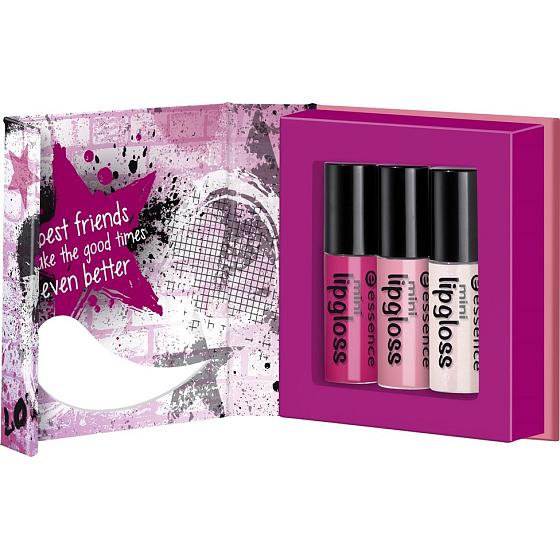 Essence Mini Lipgloss mini lip gloss set 08 We Rock The World 3 x 2 ml, cosmetic set