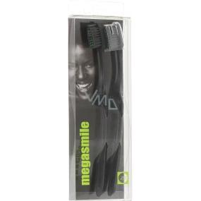 MegaSmile Black Whitening Soft toothbrush with carbon fiber technology 2 pieces, duopack