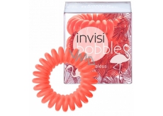 Invisibobble Fancy Flamingo Gumička do vlasů matně oranžová spirálová limitovaná edice 3 kusy