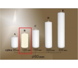 Lima Gastro Smooth Candle Ivory Cylinder 60 x 120 mm 1 Piece