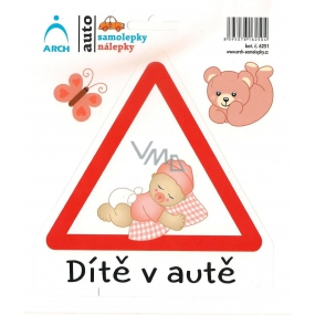 Arch Car sticker Child in car toddler girl 15 x 17 cm