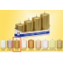 Lima Pyramid candle smooth metal gold cylinder diameter 40 mm 4 pieces