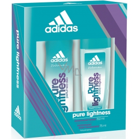 Adidas Pure Lightness perfumed deodorant glass for women 75 ml + deodorant spray for women 150 ml, cosmetic set