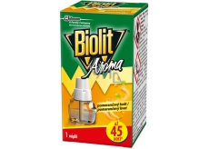 Biolit Aroma Elektrický odpařovač s vůní pomeranče proti komárům 45 nocí náhradní náplň 27 ml