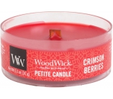 WoodWick Crimson Berries - Rowanberries with spices scented candle with wooden wick petite 31 g