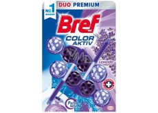 Bref Color Aktiv Lavender WC block for hygienic cleanliness and freshness of your toilet, color water to purple shade 2 x 50 g
