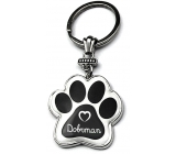 Nekupto Pets key ring in the shape of a Doberman paw 40 x 85 x 3 mm