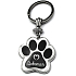 Nekupto Pets key ring in the shape of a Doberman paw 40 x 85 x 3 mm