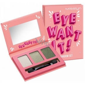 Misslyn Eye Want It! eyeshadow palette in paper package 56 Leaf Me Alone 2.1 g