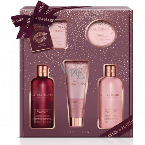 Baylis & Harding Cranberry Martini cleansing gel 300 ml + body butter 100 ml + shower cream 300 ml + toilet soap 150 g + body lotion 130 ml, cosmetic set