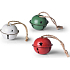 Jingle bells mix colors red, green, white 40 mm 6 pieces