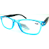 Berkeley Reading glasses +3 plastic transparent blue, black sides 1 piece MC2166