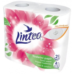 Linteo Care & Comfort toilet paper white 150 pieces 2 ply 17 m, 4 pieces