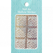 Nail Accessory Hollow Sticker nail stencils multi-coloured stripes 1 sheet