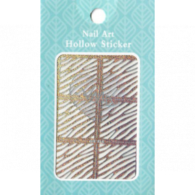 Nail Accessory Hollow Sticker nail stencils multi-coloured stripes 1 sheet