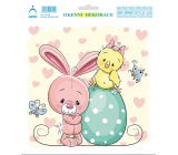 Arch Easter sticker, adhesive-free window film Bunny and Chicken 20 x 23 cm