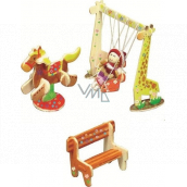 Wooden playground puzzle Swing 20 x 15 cm