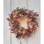 Emos Decorated Christmas wreath with lighting 38 cm, 20 LEDs, warm white