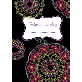 Ditipo Relax handbag Mandala pink creative notebook 16 sheets, format A6 15 x 10,5 cm