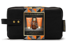 Baylis & Harding Men Black Pepper and Ginseng aftershave balm 50 ml + body and hair wash 100 ml + face wash 50 ml + cosmetic bag, cosmetic set for men
