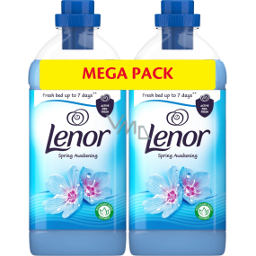 Lenor Spring Awakening scent of spring flowers, patchouli and cedar fabric softener 2 x 1230 ml, duopack