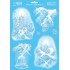 Arch Christmas sticker, window film without adhesive Candles and bells 35 x 25 cm