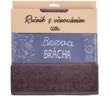 Albi Gift towel - Bezva brat grey 50 x 90 cm