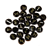 Black Agate Circular Rune Alphabet Natural Stone, 16 - 19 mm 25 pieces
