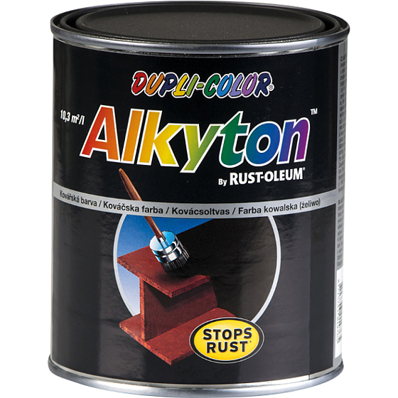 Dupli-Color Alkyton Blacksmith Paint for Metal, Black, 750 ml