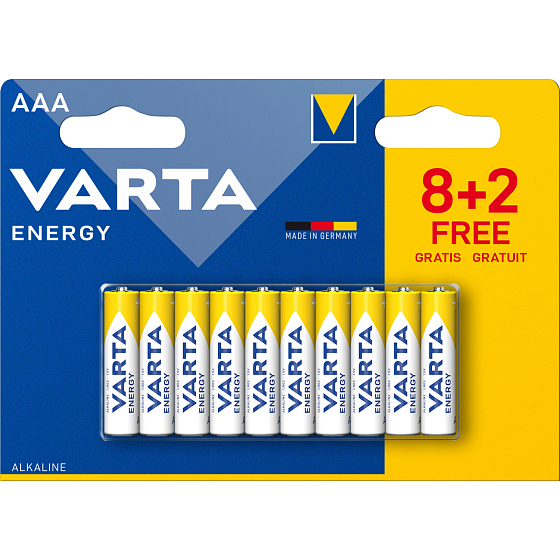 Varta Energy AAA batteries, 8+2 pcs