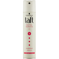 Taft Keratin, ultra strong hairspray, fixation strength 4, 250 ml