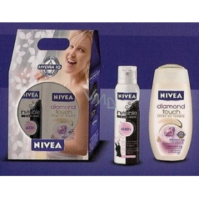 Nivea Diamond Touch shower gel 250 ml + antiperspirant spray 250 ml, cosmetic set for women