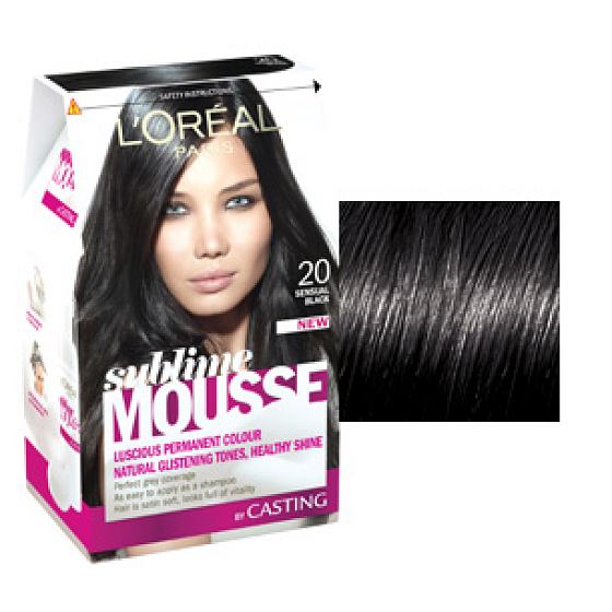 Loreal Paris Sublime Mousse hair color 20 sensual black