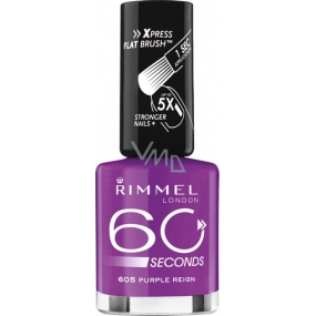 Rimmel London 60 Seconds nail polish 605 Purple Reign 8 ml