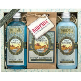 Bohemia Gifts Aqua Minerals shower gel 100 ml + bath salt 150 g + oil bath 100 ml, cosmetic set