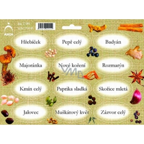 Arch Stickers for Spice Jars Jute Chromolithography Clove - Basic Types of Spices