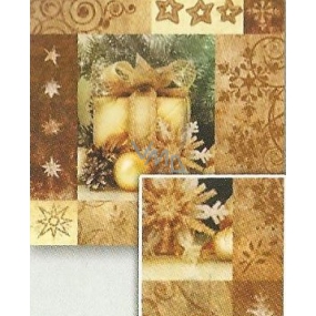 Nekupto Gift wrapping paper 70 x 200 cm Christmas Golden candles