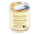 Heart & Home French vanilla Soy scented candle medium burns up to 30 hours 110 g