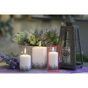 Lima Lavender scented candle white cylinder 50 x 100 mm 1 piece
