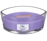 WoodWick Lavender Spa - Lavender Spa scented candle with a wooden wide wick and lid glass boat 453 g