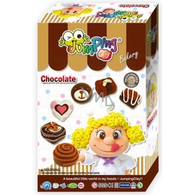 Jumping Clay Chocolate - Bakery self-drying modeling clay 45 g + paper model + make-up, for children 5+