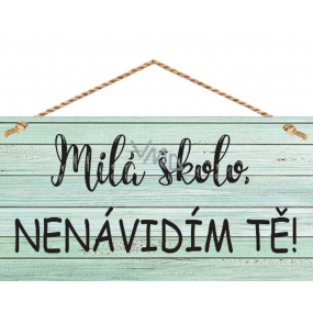Bohemia Gifts Decorative painting for hanging Nice school ... 13 x 24 cm