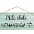 Bohemia Gifts Decorative painting for hanging Nice school ... 13 x 24 cm