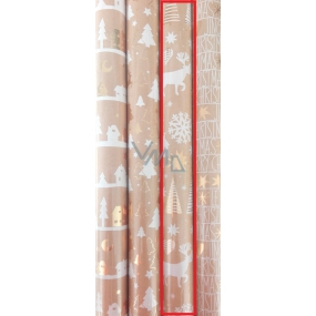 Zöllner Gift Wrapping Paper 70 x 150 cm Christmas Luxury Luxury Chris Reindeer and Sleigh