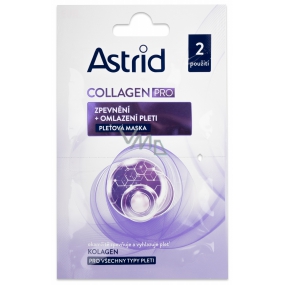 Astrid Collagen Pro Firming + rejuvenating skin mask for all skin types 2 x 8 ml